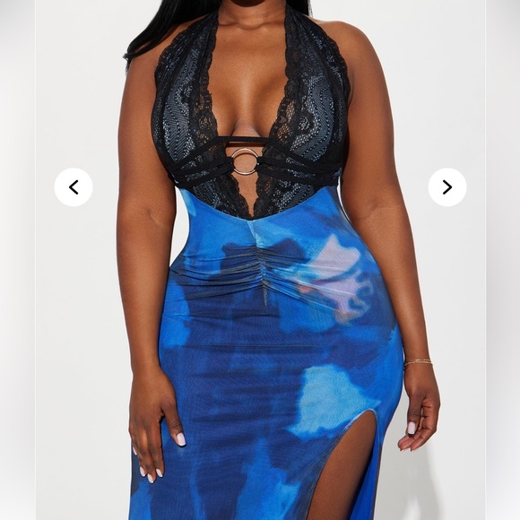 Chic Sleeveless Maxi Dress 💙🖤 - Picture 4 of 6